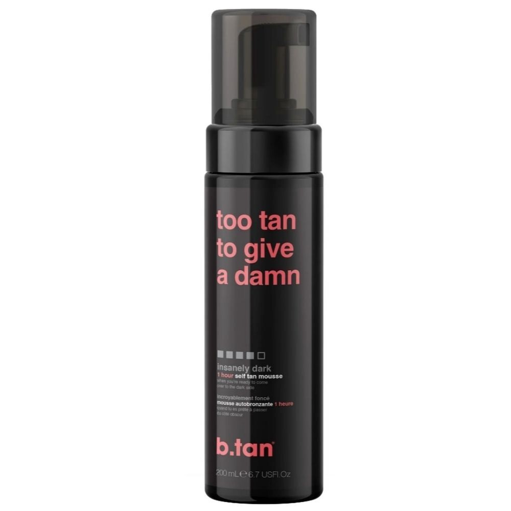 B.Tan Too Tan to Give a Damn Self Tan Mousse, 6.7 fl oz NEW
